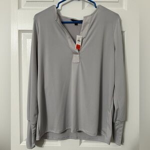 Gray Long Sleeve Top - Size Medium from Banana Republic